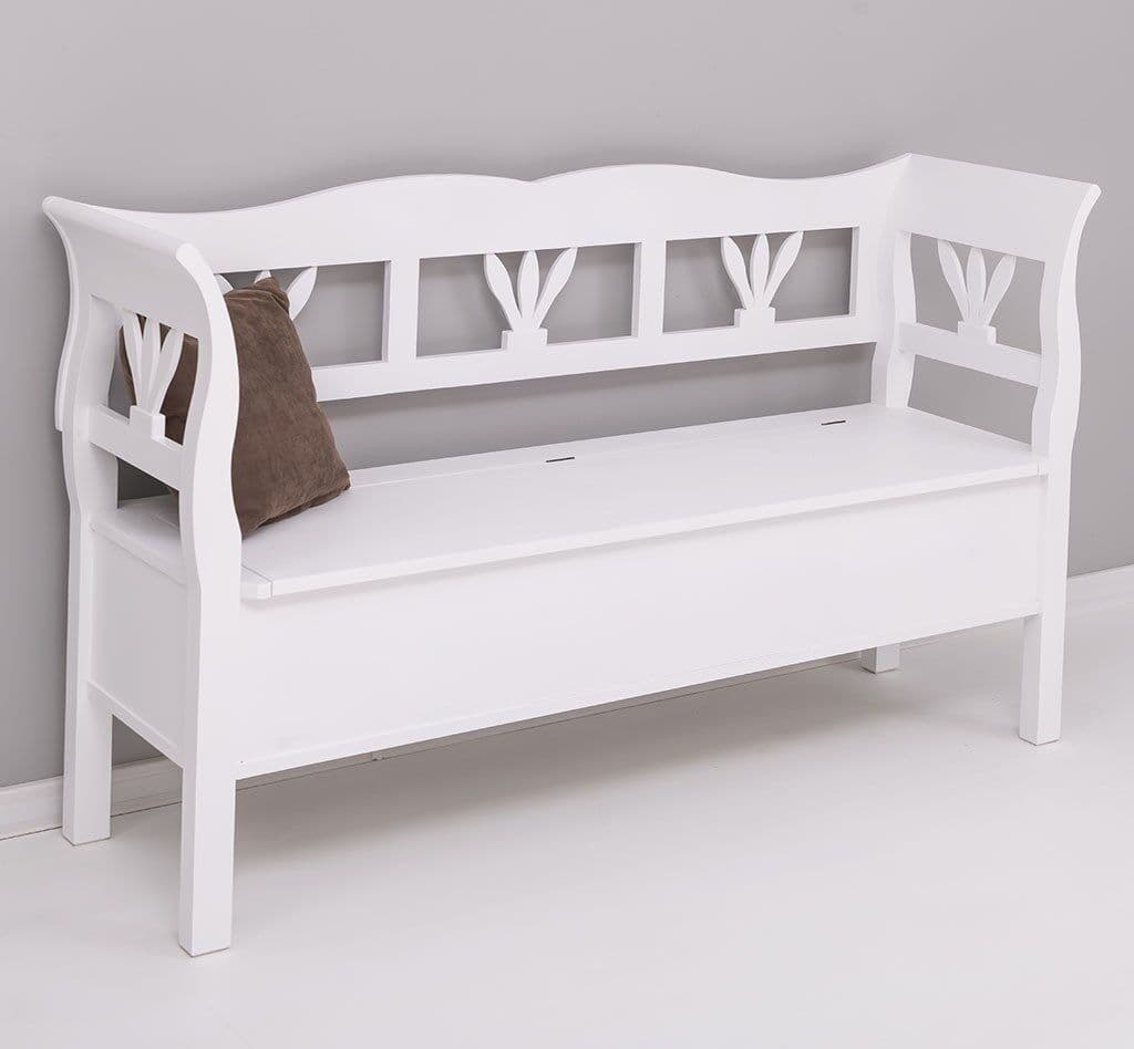 Banca mare cu lada depozitare lemn masiv, 163 x 48 x 92 cm