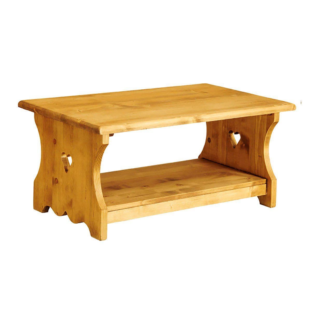 Masuta de cafea rustica din lemn masiv, 100 x 60 x 45 cm