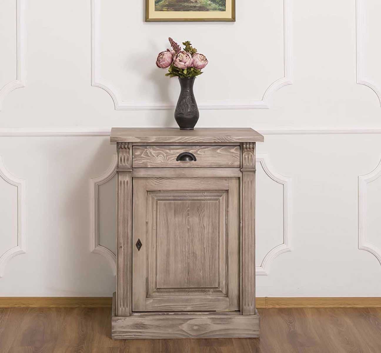 Comoda Cavaler lemn masiv, 1 usa si 1 sertar, 69 x 51 x 90 cm