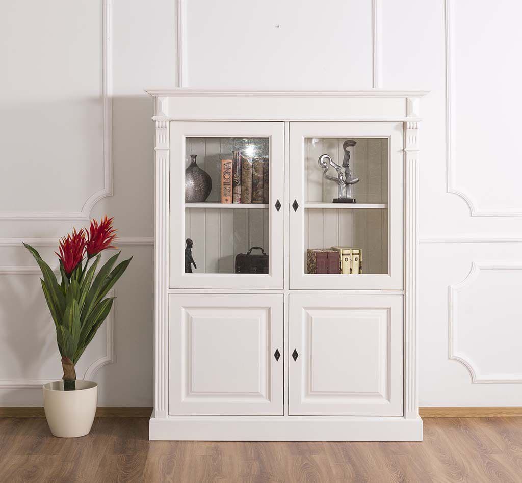 Vitrina Cavaler lemn masiv, 4 usi, 130 x 39 x 160 cm