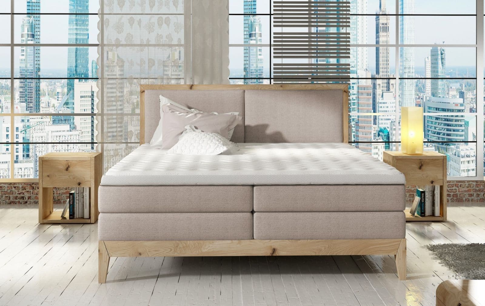 Pat tapitat tip Boxspring IDA