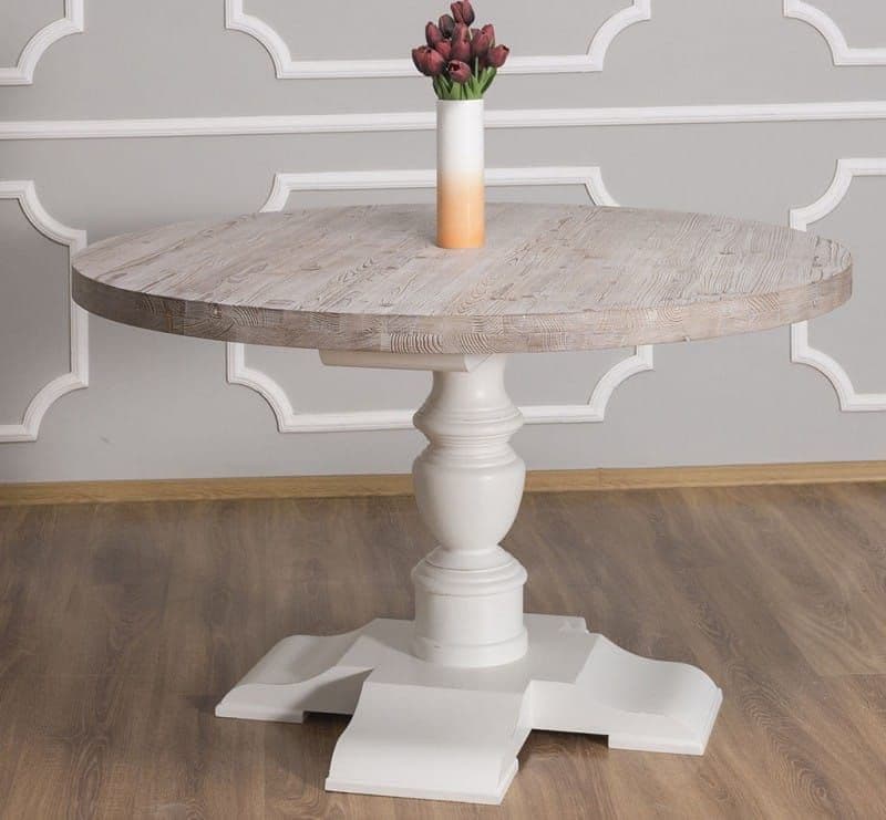 Masa rotunda lemn masiv, 130 x 130 x 78 cm