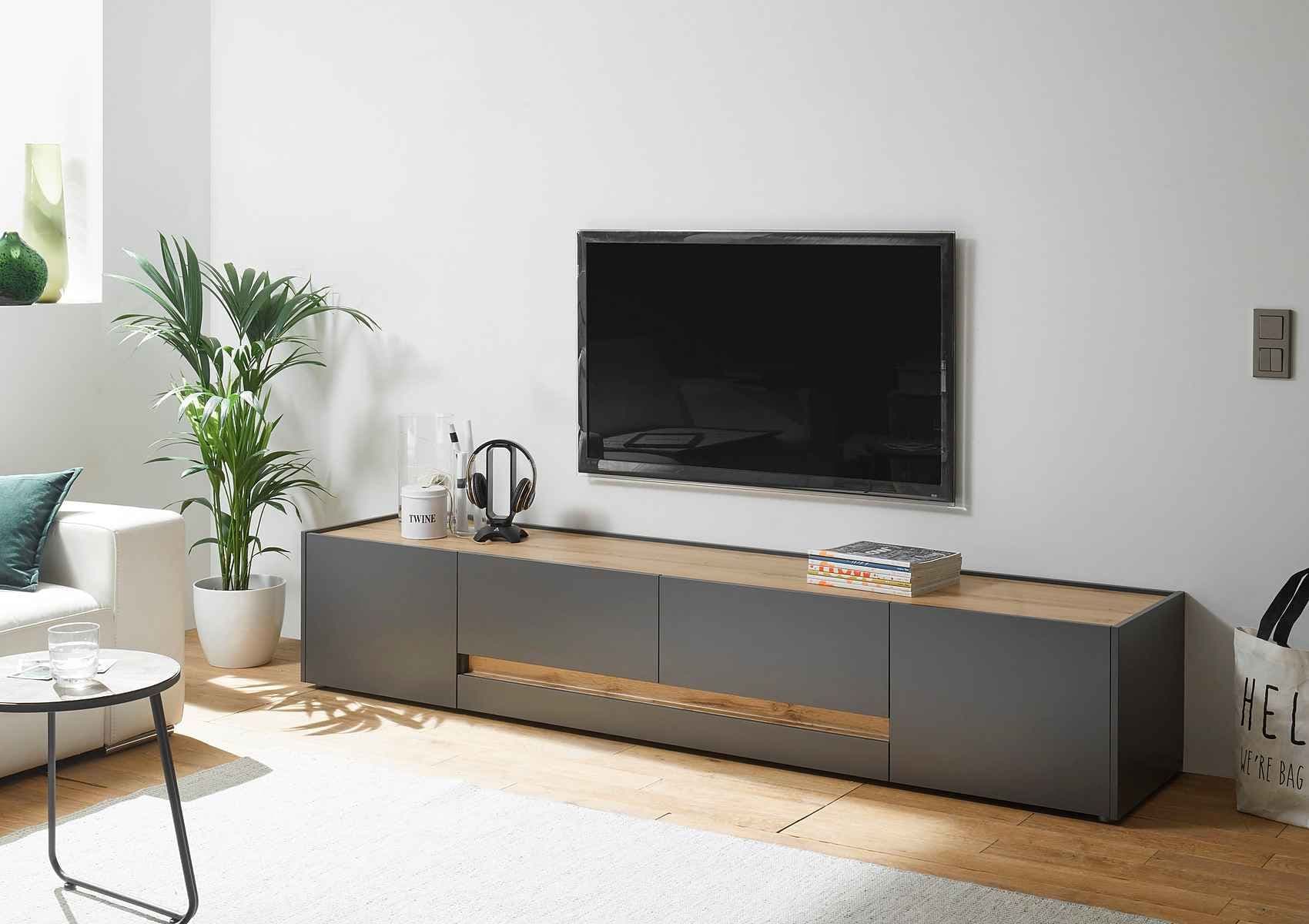 Vitrină modernă 200 cm, culoare gri-maro, 1 ușă și 6 rafturi, 7 compartimente, design înalt și elegant pentru depozitare eficientă și expunere în living