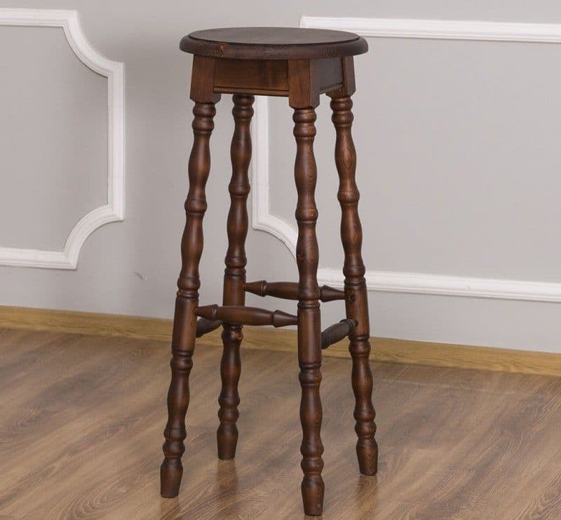 Scaun de bar Rodos lemn masiv 35 x 35 x 82 cm