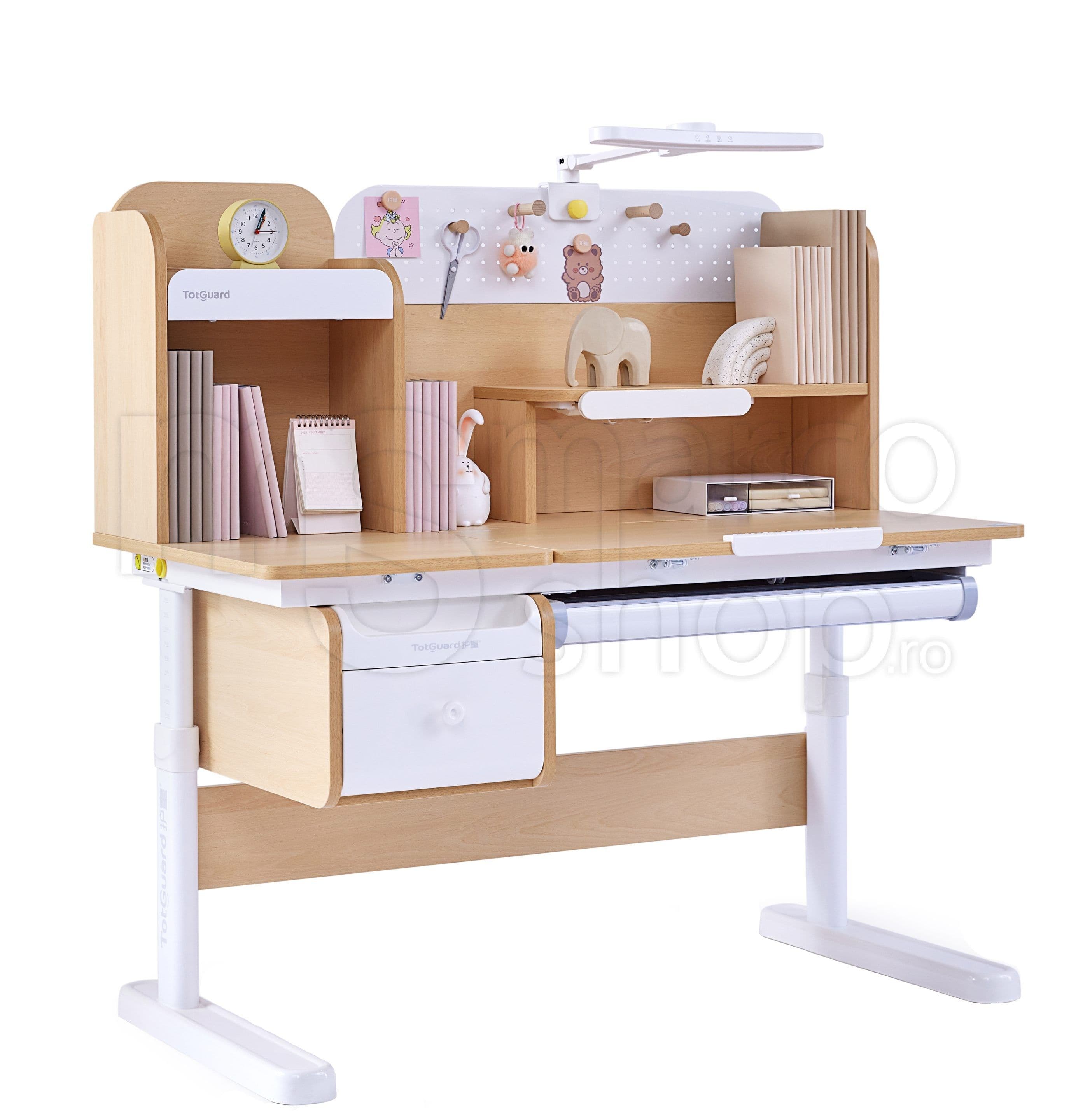 Birou Ergonomic postură corectă, înălțime ajustabilă, crește odată cu copilul – Design Inteligent si Confort, Natur 2