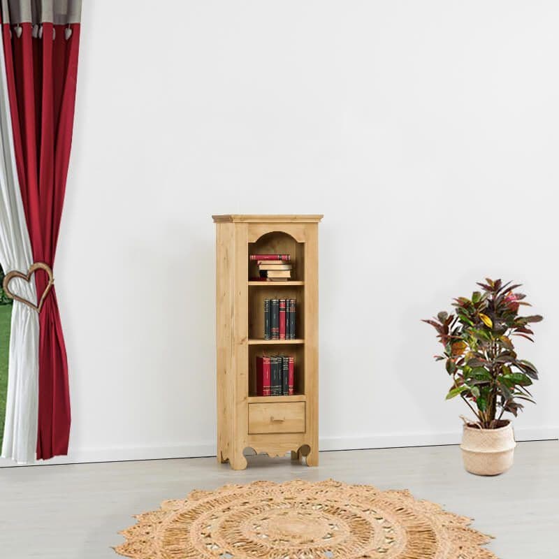 Biblioteca Soldat Rustic, lemn masiv, 50 x 35 x 130 cm