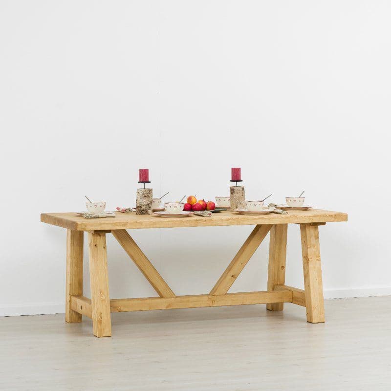 Masa Ursul Carpatin, Lemn masiv, 200 x 90 x 78 cm