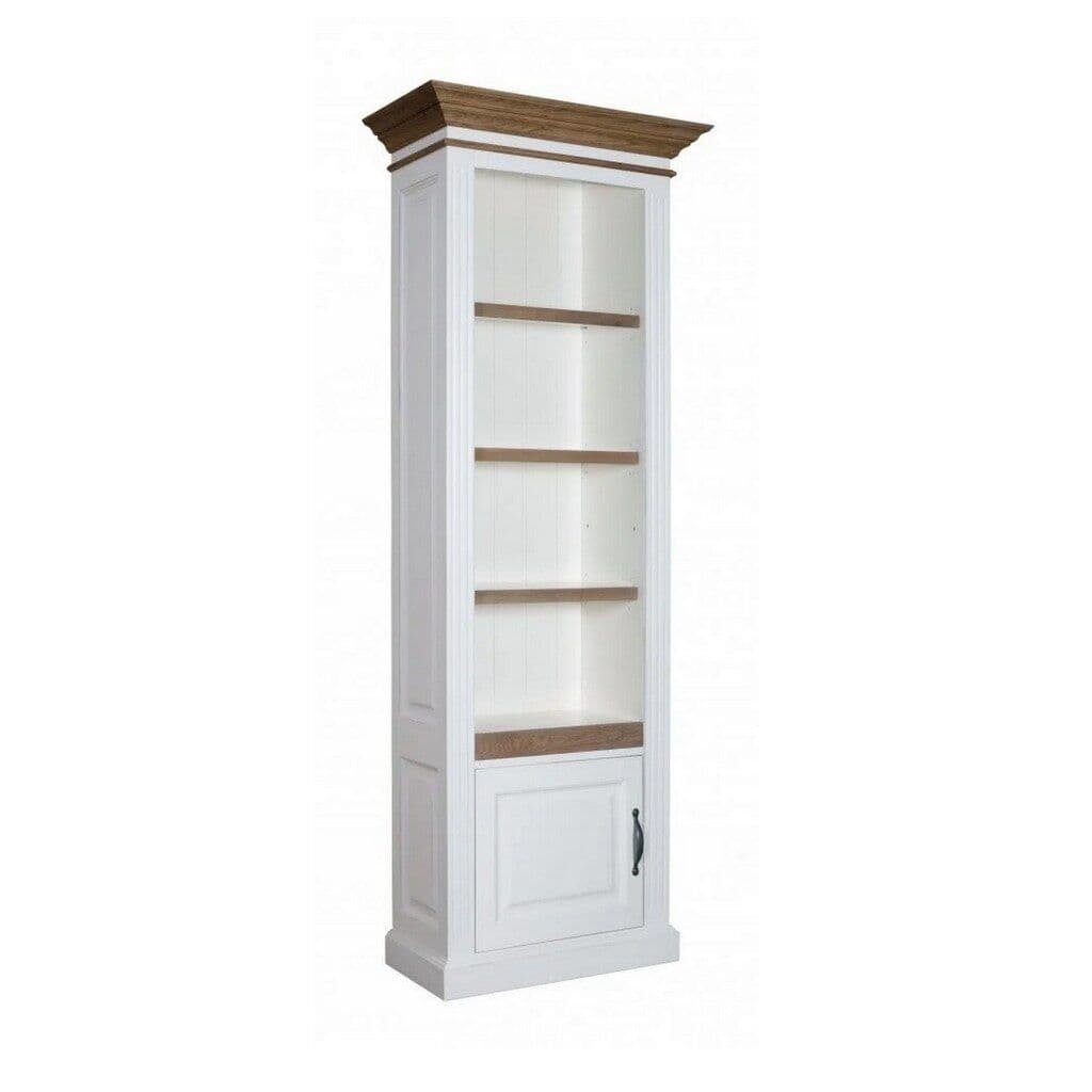 Biblioteca Lovely Oak lemn masiv si mdf, 76 x 38 x 205 cm