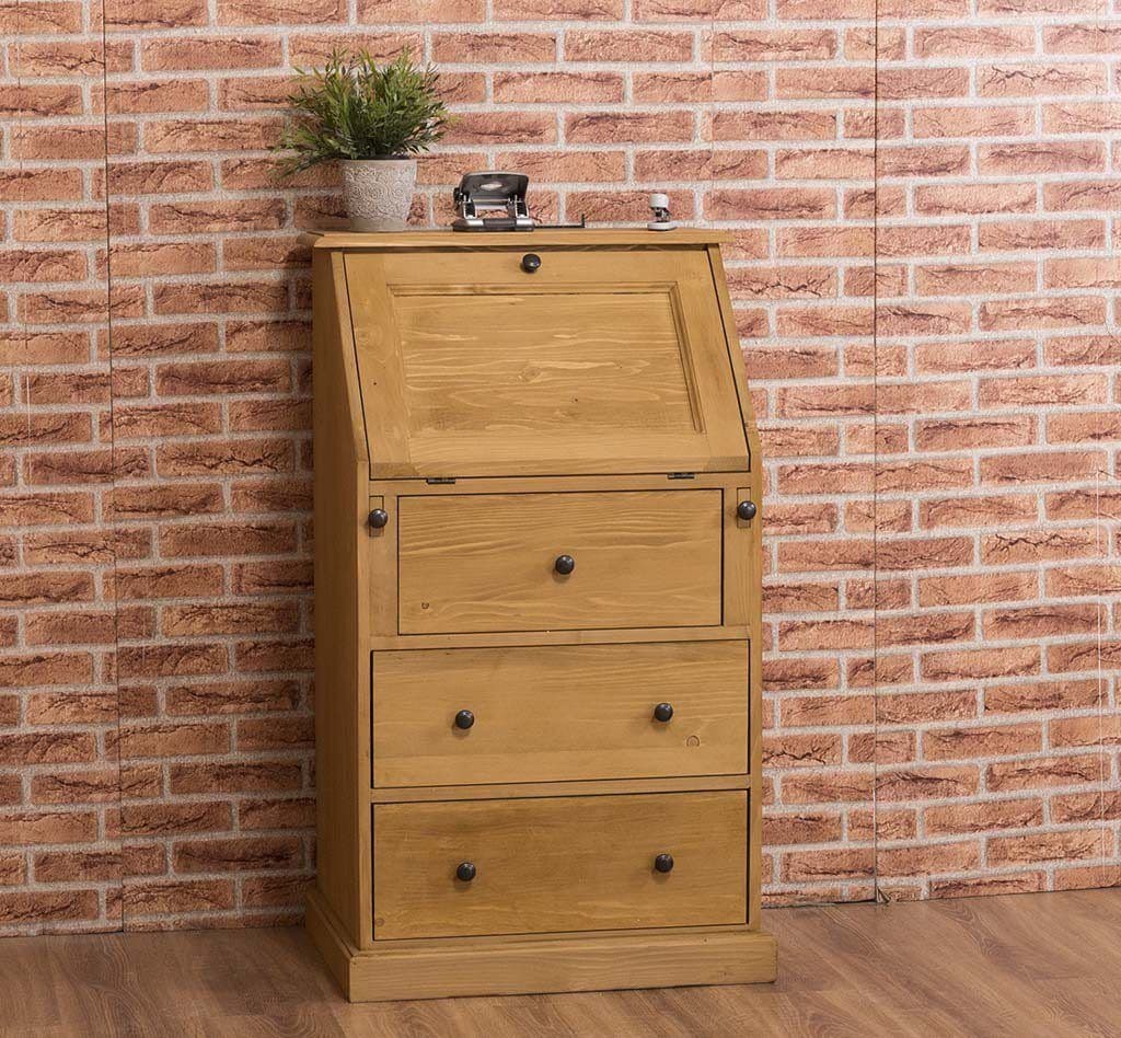 Mobilier de birou cu blat masa din lemn masiv, 65 x 45 x 110 cm