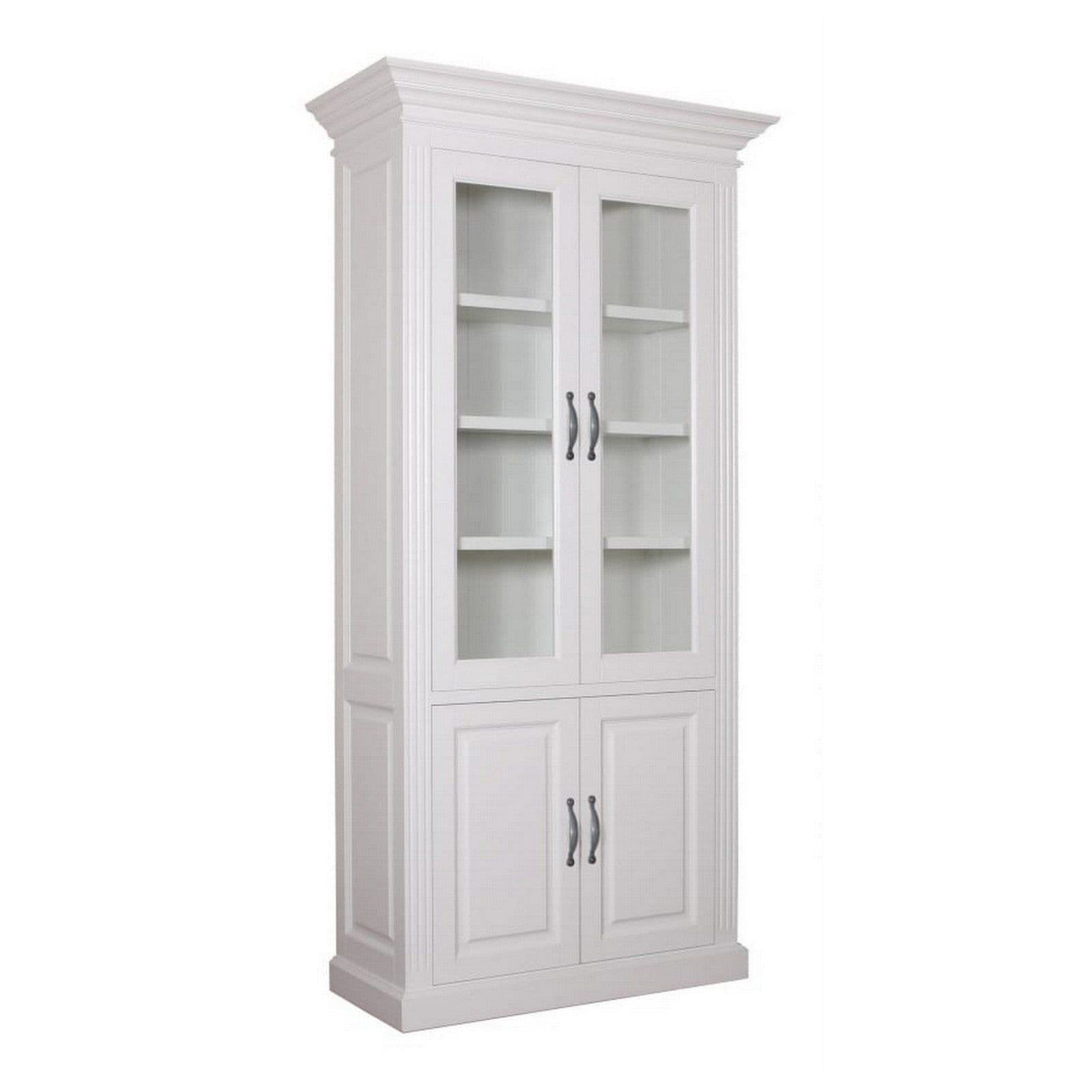 Vitrina Lovely Home cu 2 x 2 usi alb snow, 110 x 48 x 220 cm