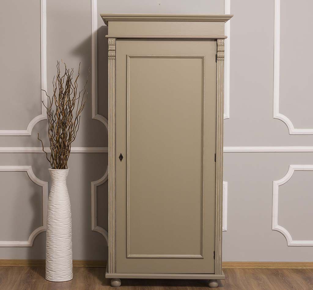 Dulap cu 1 usa si margini ornamentate lemn masiv, 85 x 58 x 180 cm