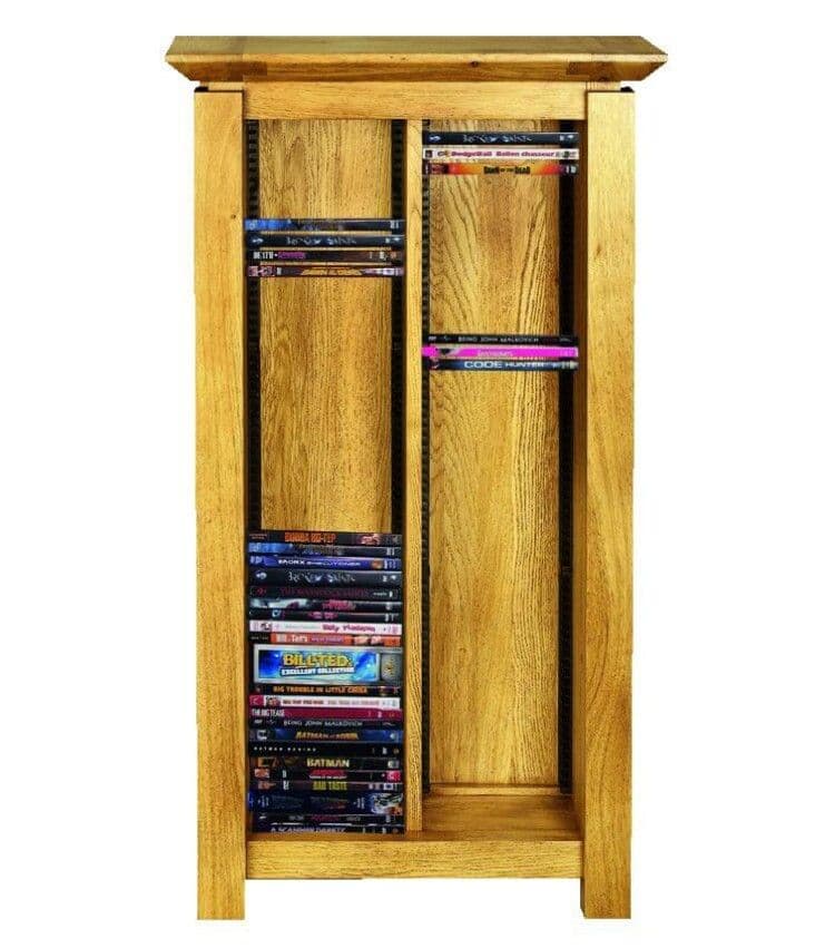 Biblioteca Temple lemn masiv stejar, 2 uși, 105 x 38 x 190 cm