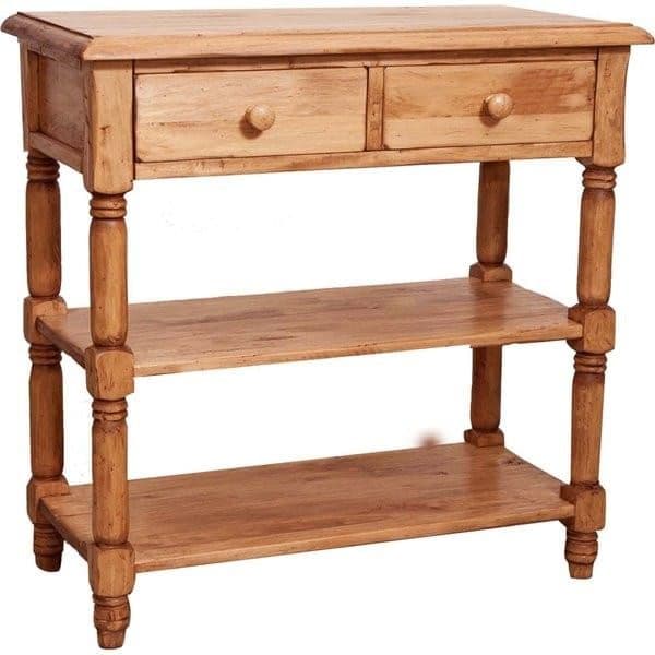 Consola Dolce Toscana, 2 sertare, natur antik, 80 x 38 x 80 cm