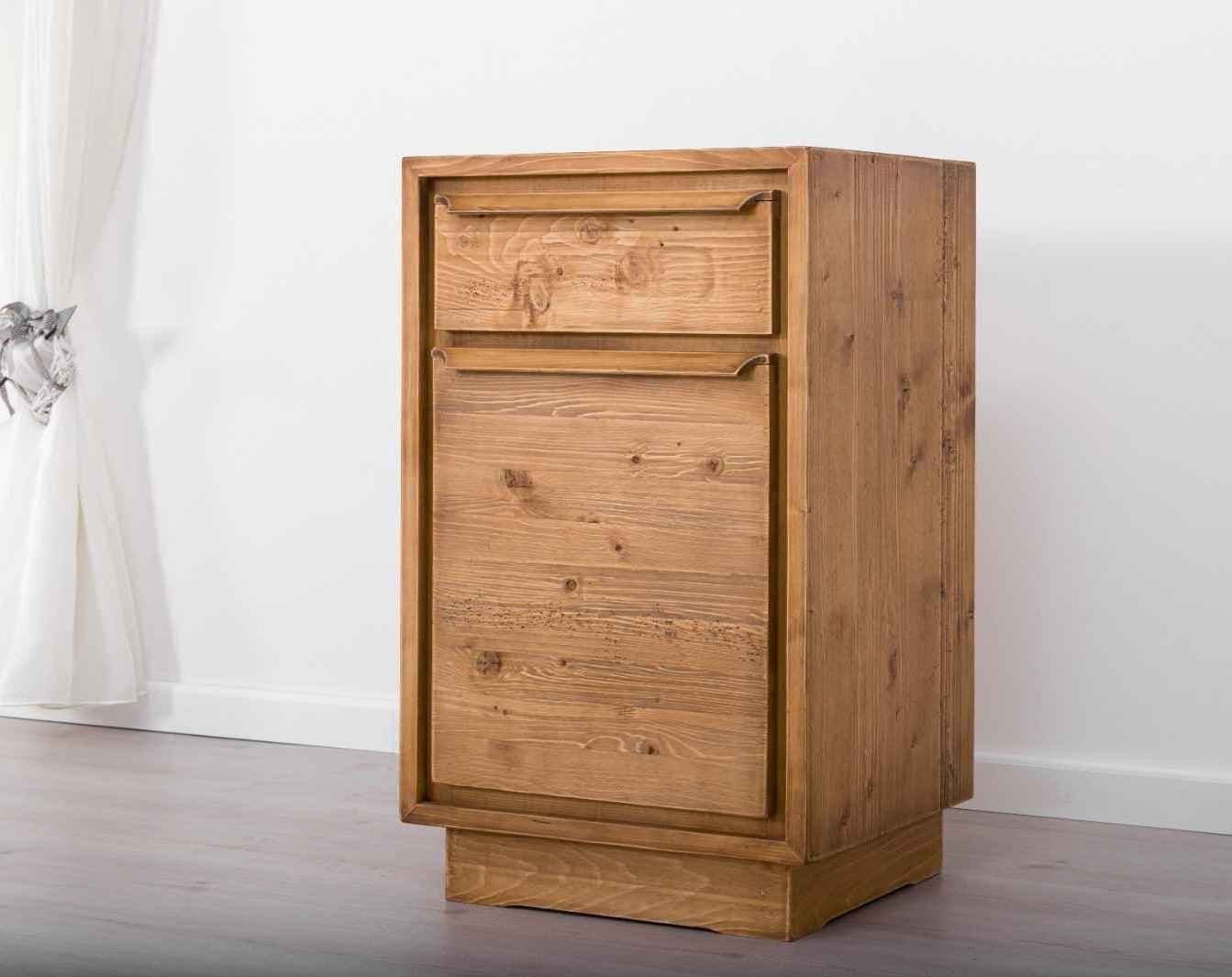 Comoda Mexicana lemn masiv, 1 usa si 1 sertar, patinat 52 x 45 x 85 cm