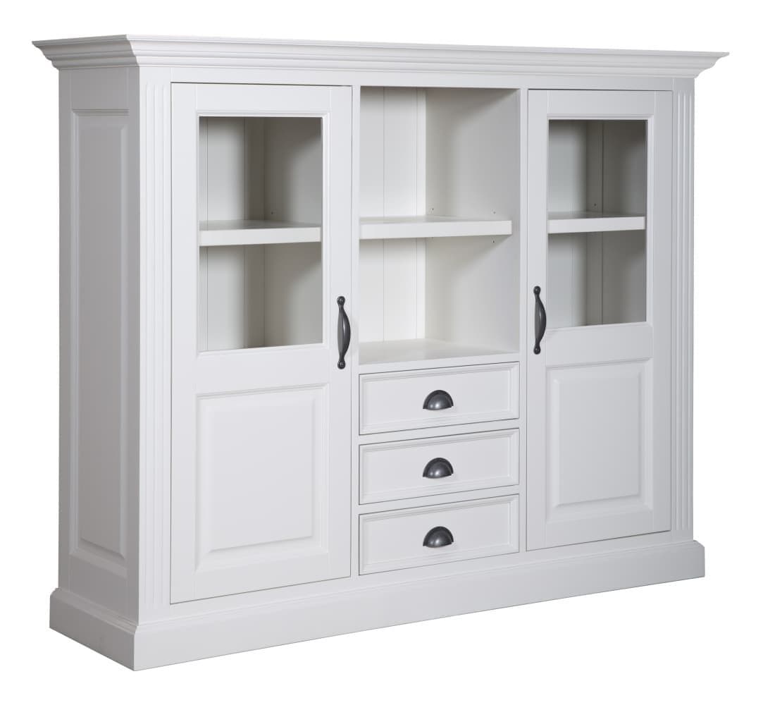 Bufet cu vitrina Lovely 2 usi si 3 sertare