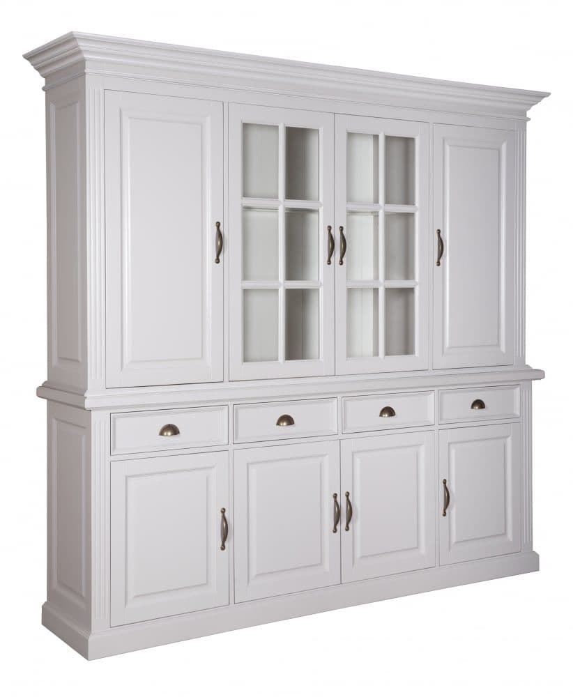 Bufet cu vitrina Lovely 2 x 4 usi si 4 sertare