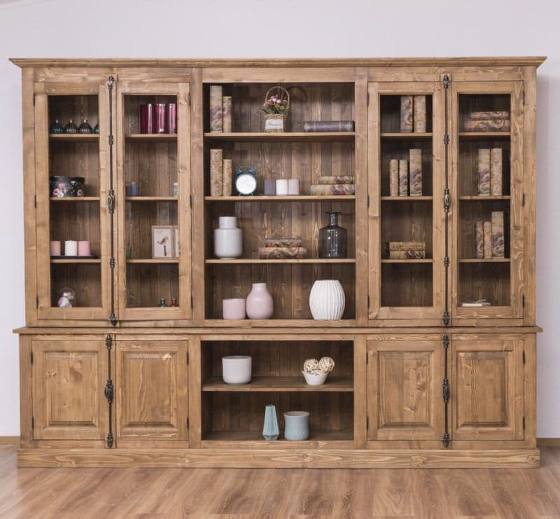 Biblioteca Grand Julietta lemn masiv, 300 x 50 x 228 cm