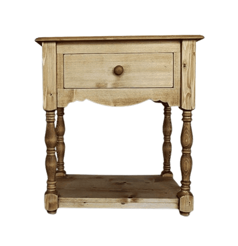 Consola rustica cu 1 sertar lemn masiv, 71 x 51 x 78 cm