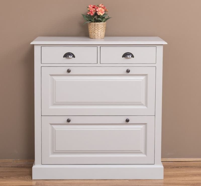 Pantofar / comoda pantofi cu 2 usi, 2 sertare lemn masiv, 103 x 35 x 105 cm