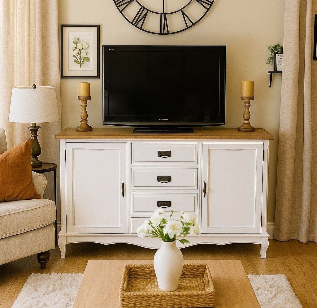 Bufet Toscana Charme lemn masiv tei, 160 x 42 x 90 cm
