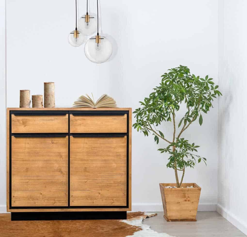 Comoda Mexicana lemn masiv, 2 usi si 2 sertare, 97 x 45 x 85 cm