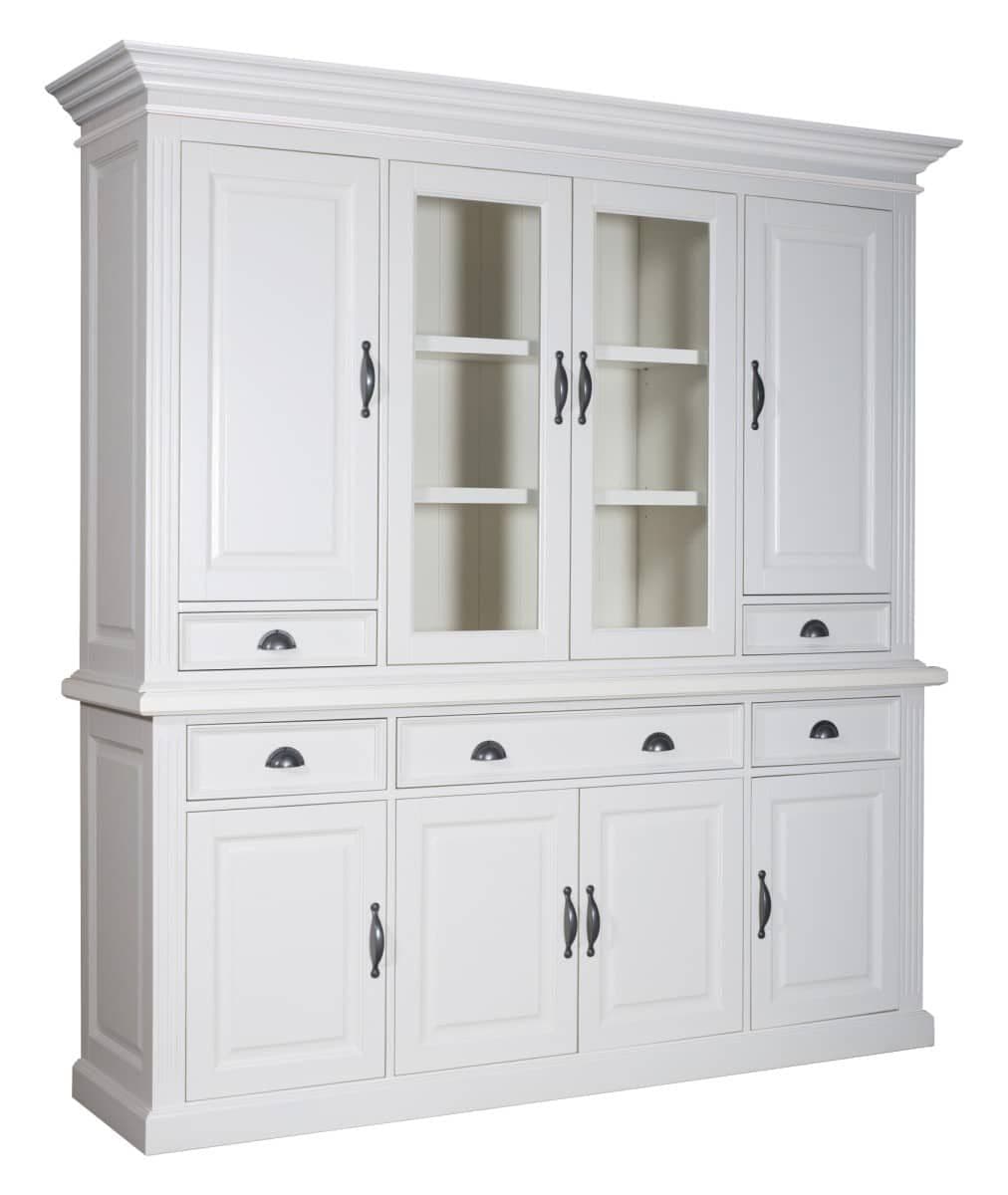 Bufet cu vitrina Lovely 2 x 4 usi si 5 sertare