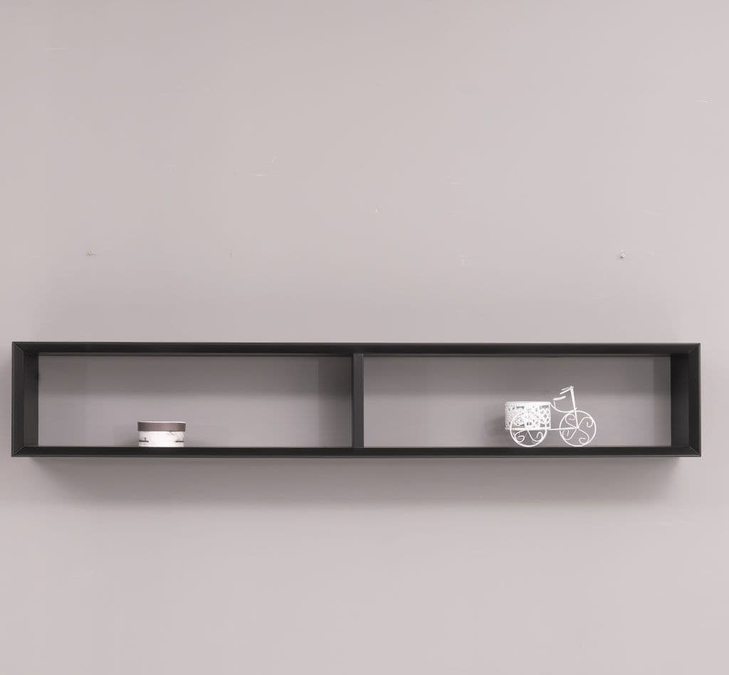 Etajera perete living Pianno material mdf vopsit negru, 150 x 20 x 25 cm