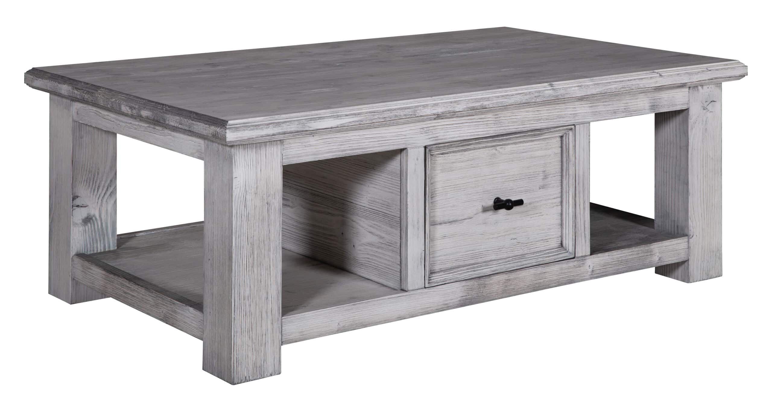 Masuta de cafea Arctic Wood cu 2 sertare