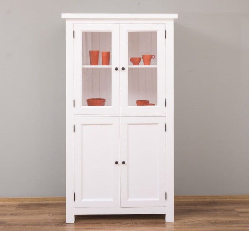 Dulap de bucatarie lemn masiv, cu vitrina, 100 x 50 x 180 cm